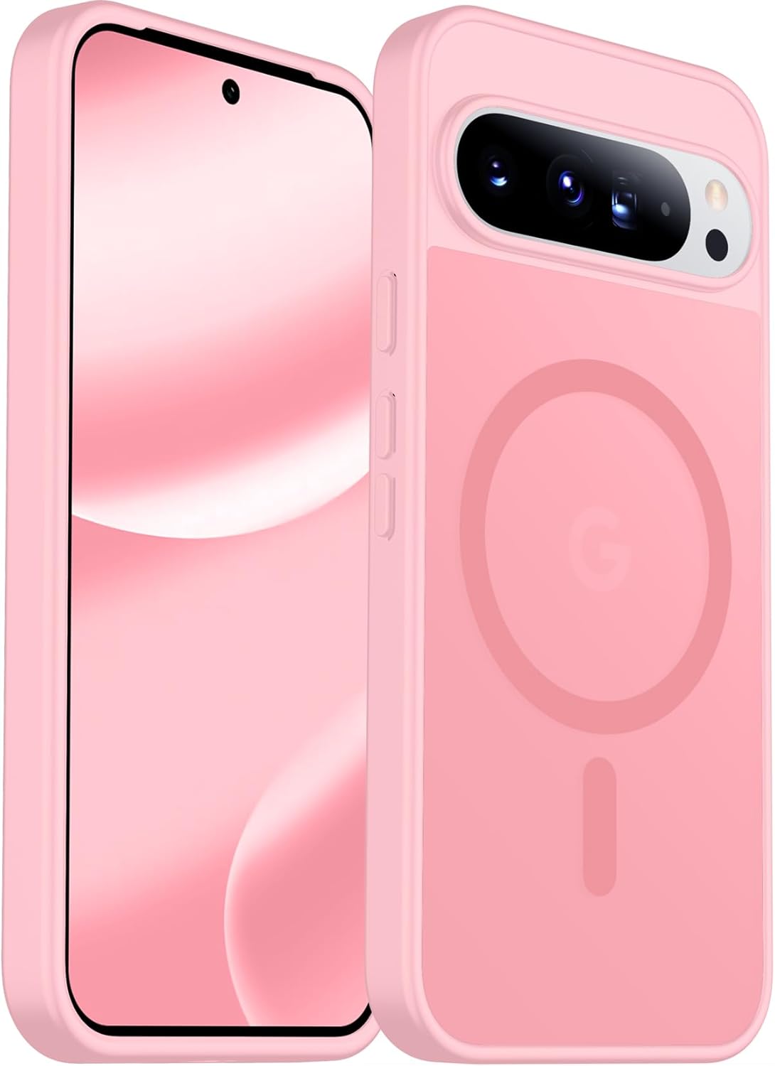 Funda magnética para Google Pixel 10/Pixel 10 Pro, protección contra caídas de grado militar, delgada, translúcida, mate, a prueba de golpes y antihuellas, para Pixel 10/10 Pro, color negro