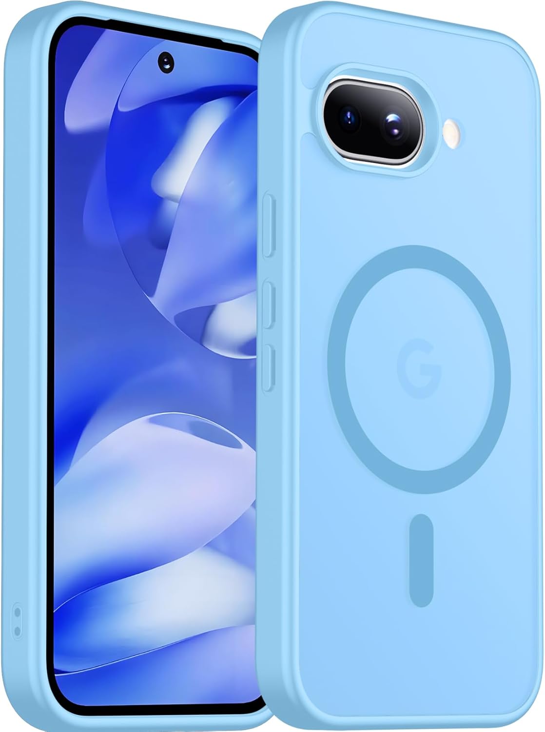 Funda magnética para Google Pixel 10/Pixel 10 Pro, protección contra caídas de grado militar, delgada, translúcida, mate, a prueba de golpes y antihuellas, para Pixel 10/10 Pro, color negro