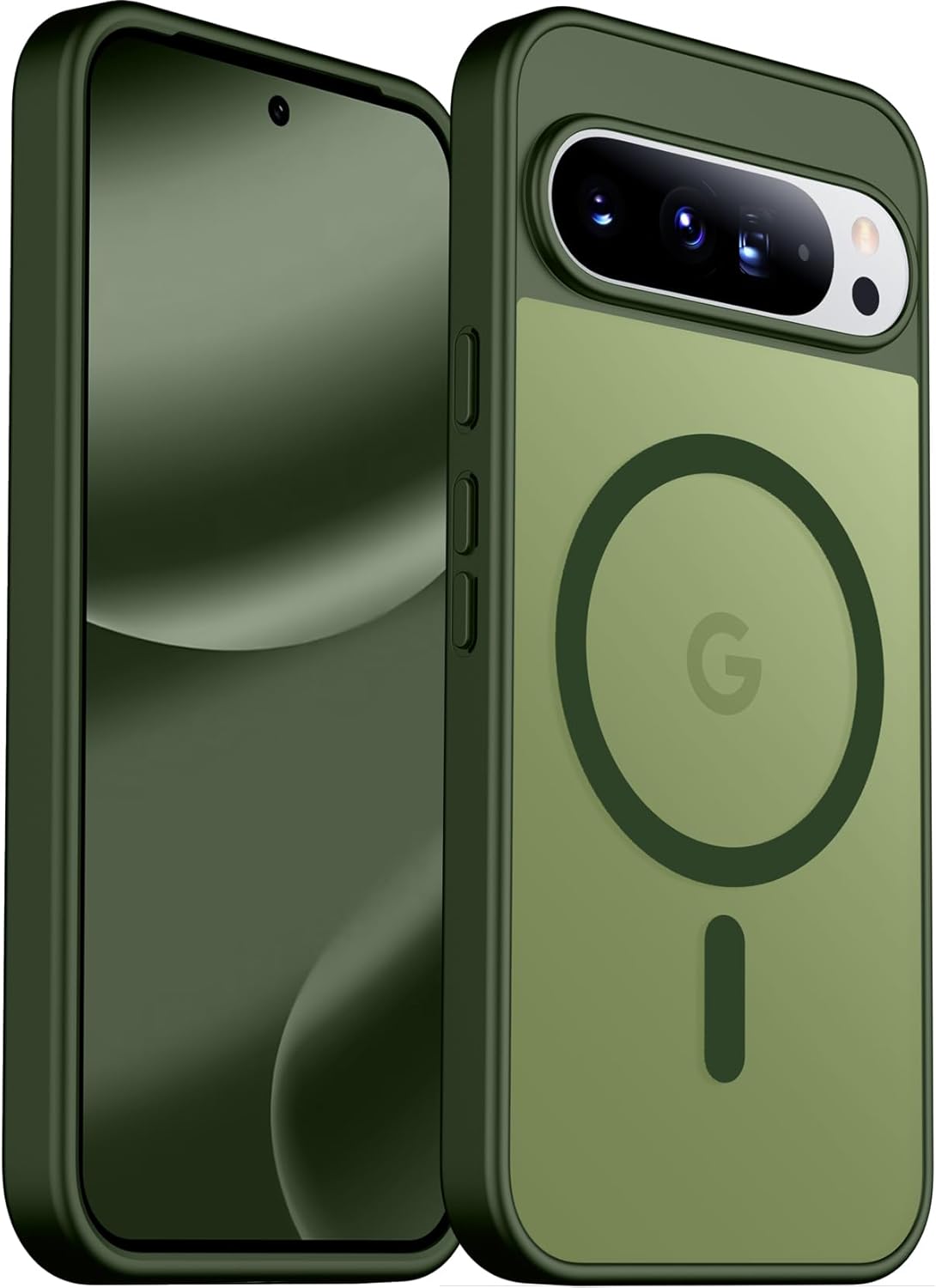 Funda magnética para Google Pixel 10/Pixel 10 Pro, protección contra caídas de grado militar, delgada, translúcida, mate, a prueba de golpes y antihuellas, para Pixel 10/10 Pro, color negro