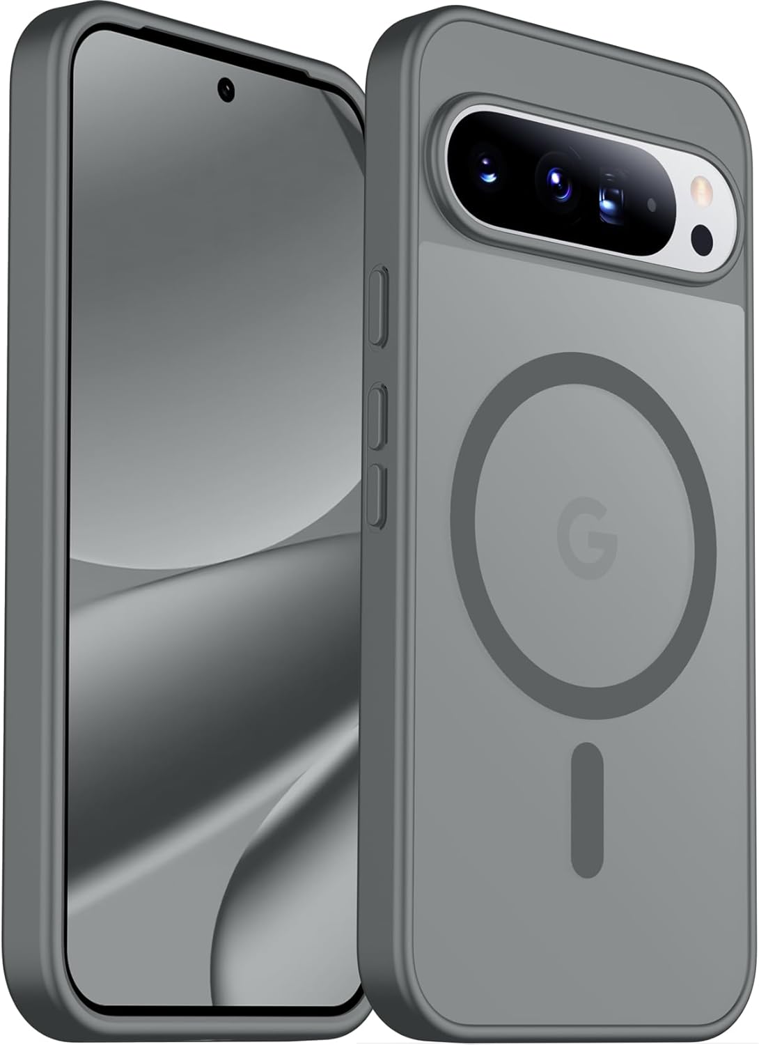 Funda magnética para Google Pixel 10/Pixel 10 Pro, protección contra caídas de grado militar, delgada, translúcida, mate, a prueba de golpes y antihuellas, para Pixel 10/10 Pro, color negro