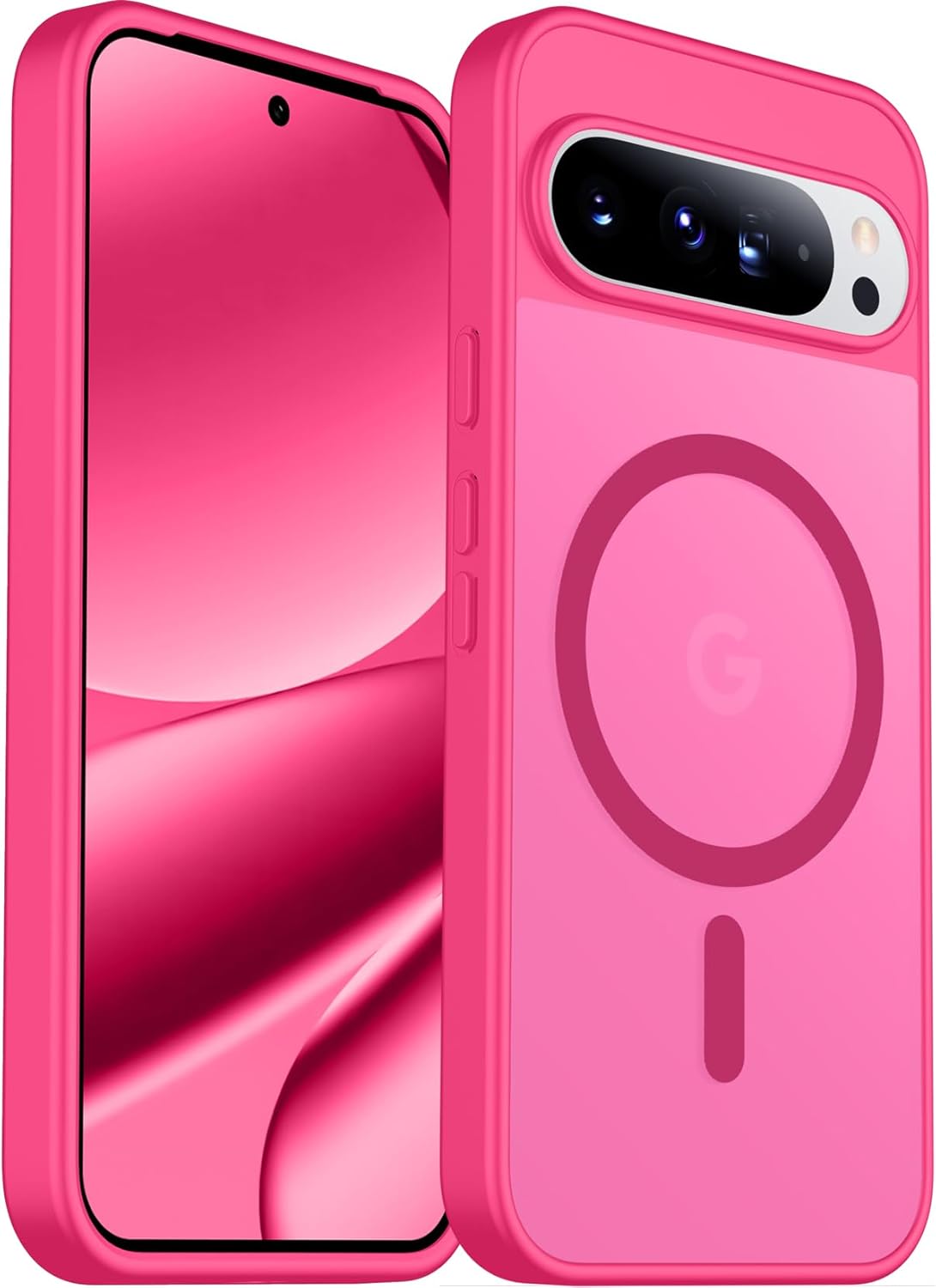 Funda magnética para Google Pixel 10/Pixel 10 Pro, protección contra caídas de grado militar, delgada, translúcida, mate, a prueba de golpes y antihuellas, para Pixel 10/10 Pro, color negro