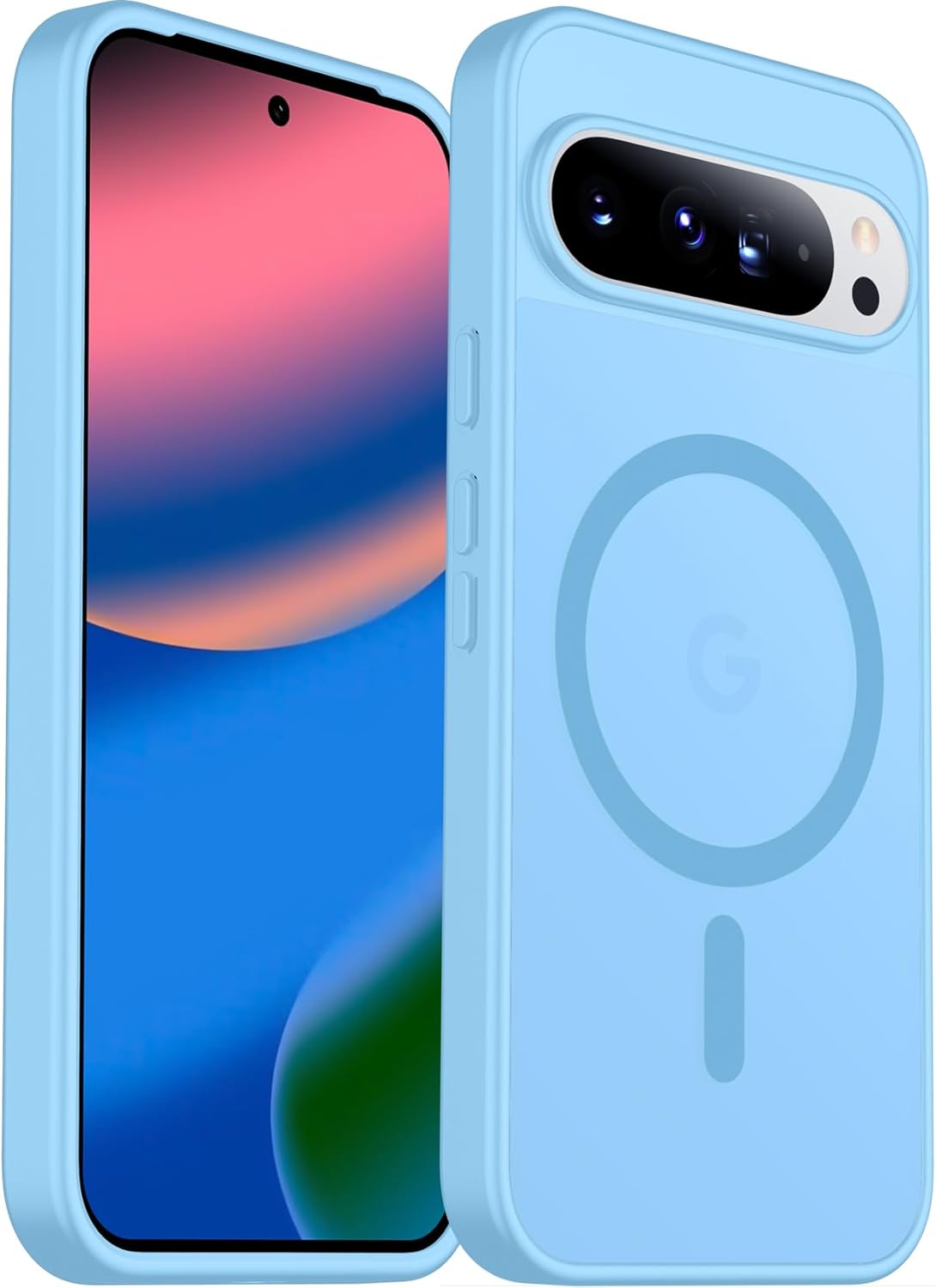 Funda magnética para Google Pixel 10/Pixel 10 Pro, protección contra caídas de grado militar, delgada, translúcida, mate, a prueba de golpes y antihuellas, para Pixel 10/10 Pro, color negro