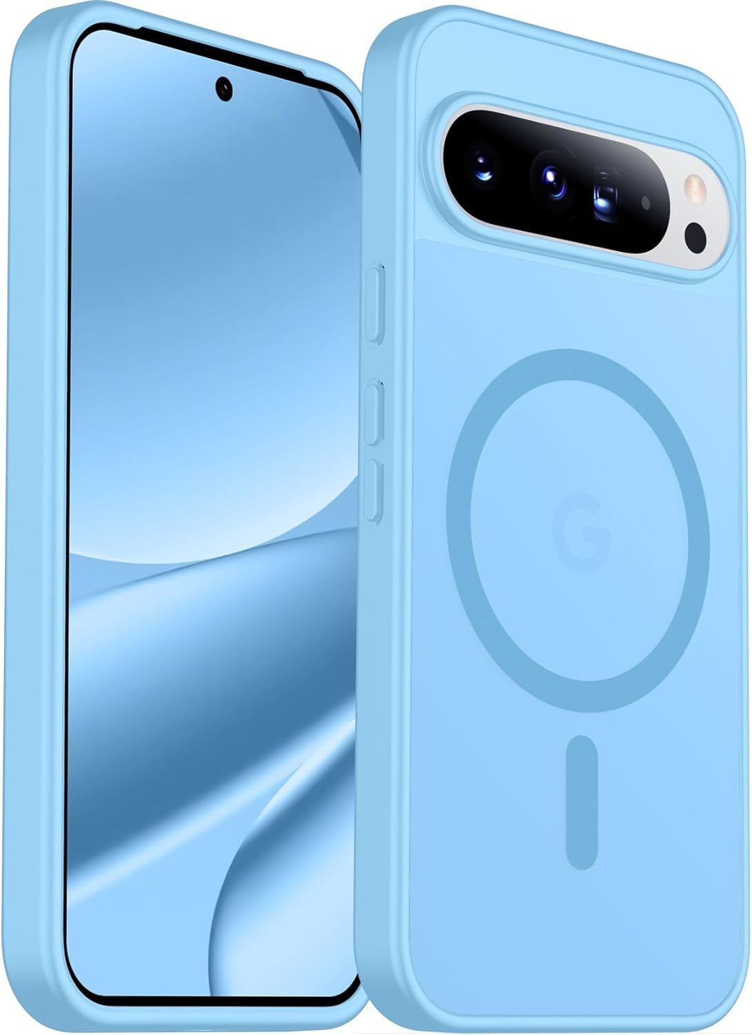 Funda magnética para Google Pixel 10/Pixel 10 Pro, protección contra caídas de grado militar, delgada, translúcida, mate, a prueba de golpes y antihuellas, para Pixel 10/10 Pro, color negro