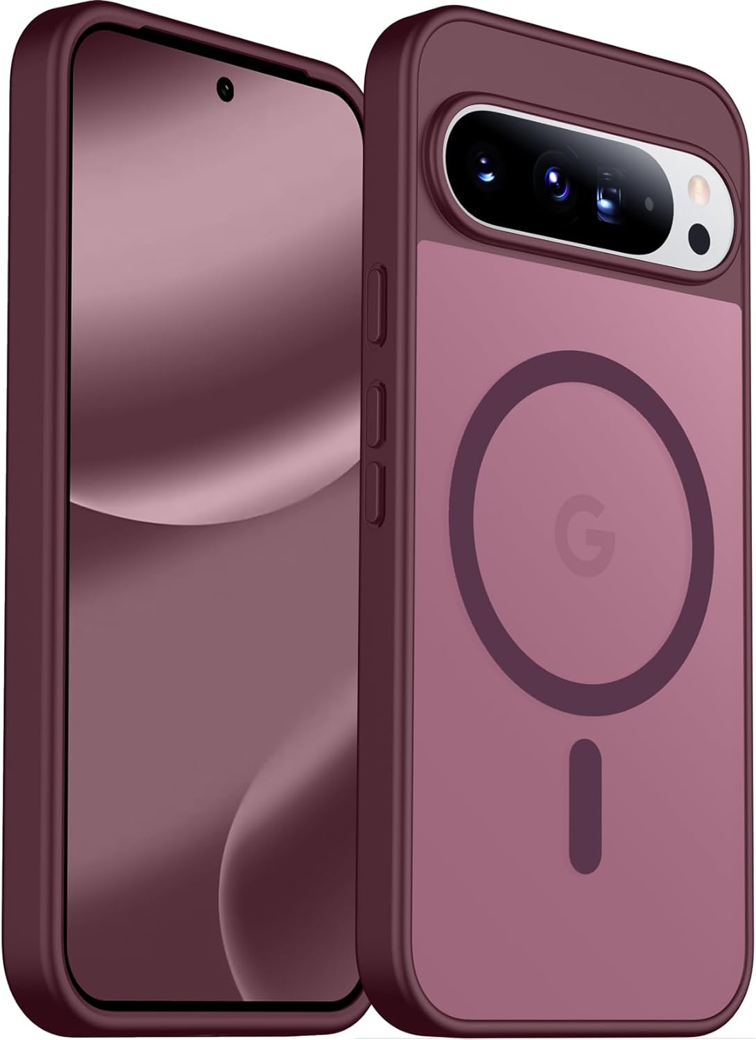 Funda magnética para Google Pixel 10/Pixel 10 Pro, protección contra caídas de grado militar, delgada, translúcida, mate, a prueba de golpes y antihuellas, para Pixel 10/10 Pro, color negro
