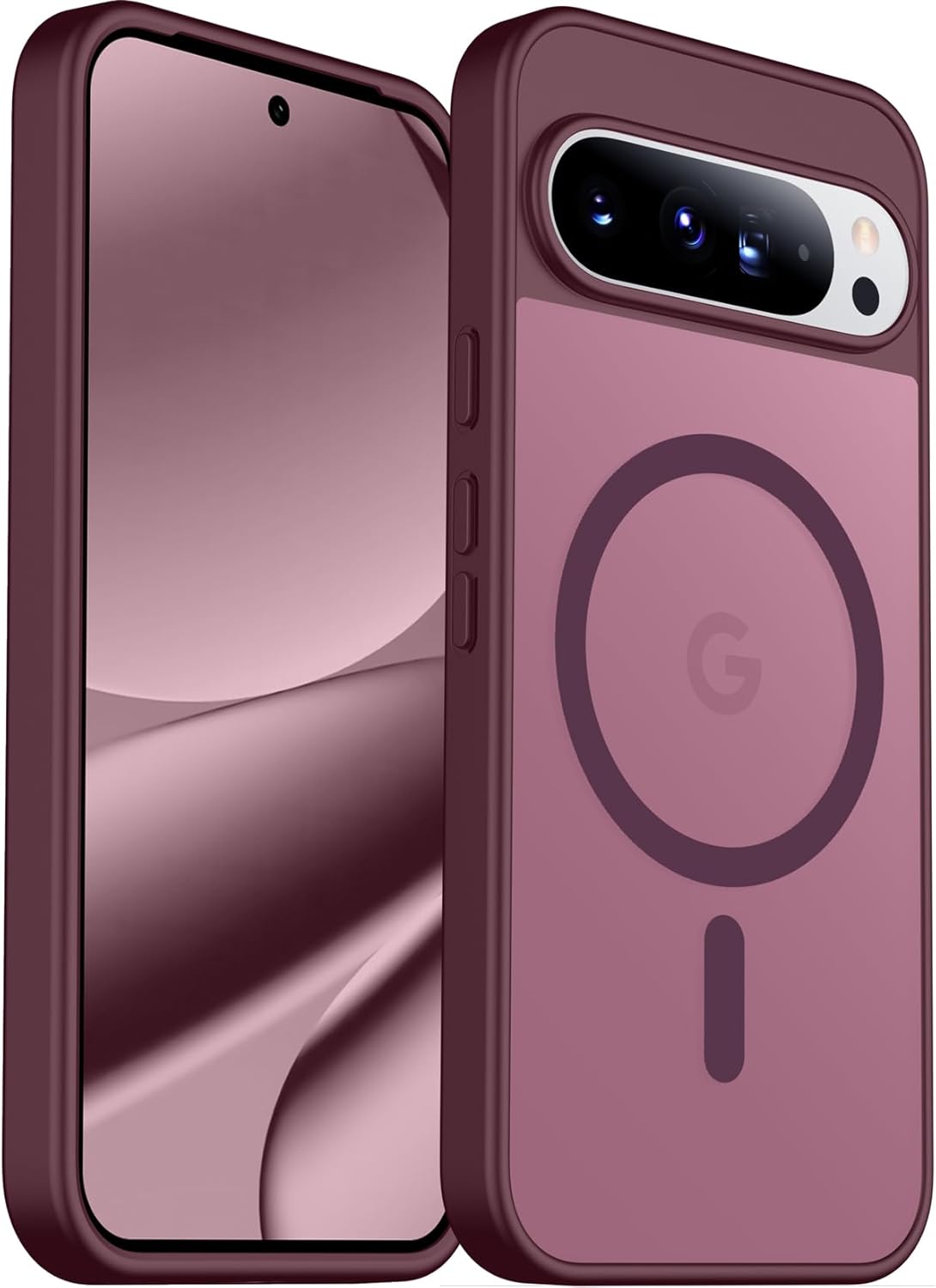 Funda magnética para Google Pixel 10/Pixel 10 Pro, protección contra caídas de grado militar, delgada, translúcida, mate, a prueba de golpes y antihuellas, para Pixel 10/10 Pro, color negro