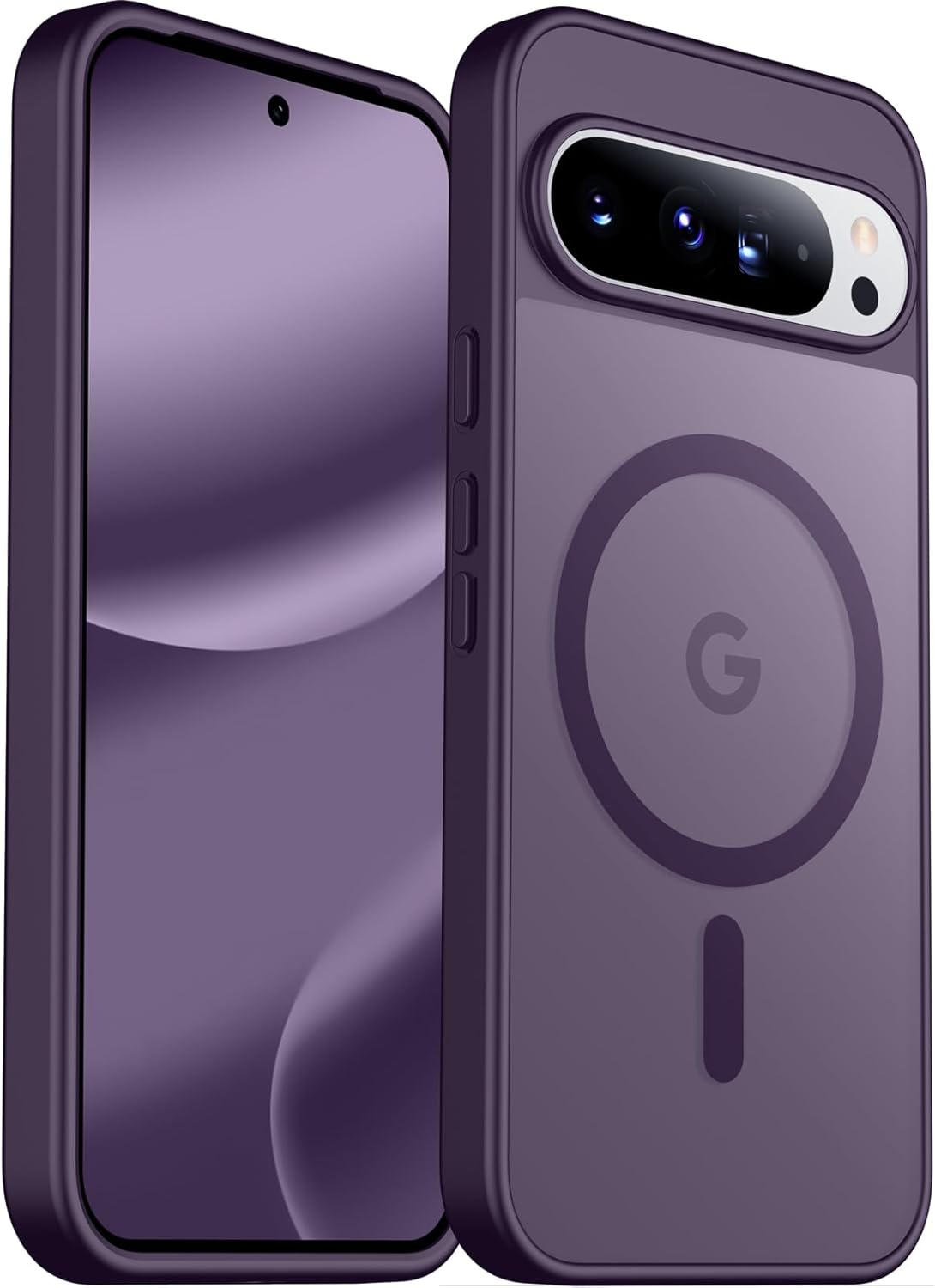 Funda magnética para Google Pixel 10/Pixel 10 Pro, protección contra caídas de grado militar, delgada, translúcida, mate, a prueba de golpes y antihuellas, para Pixel 10/10 Pro, color negro