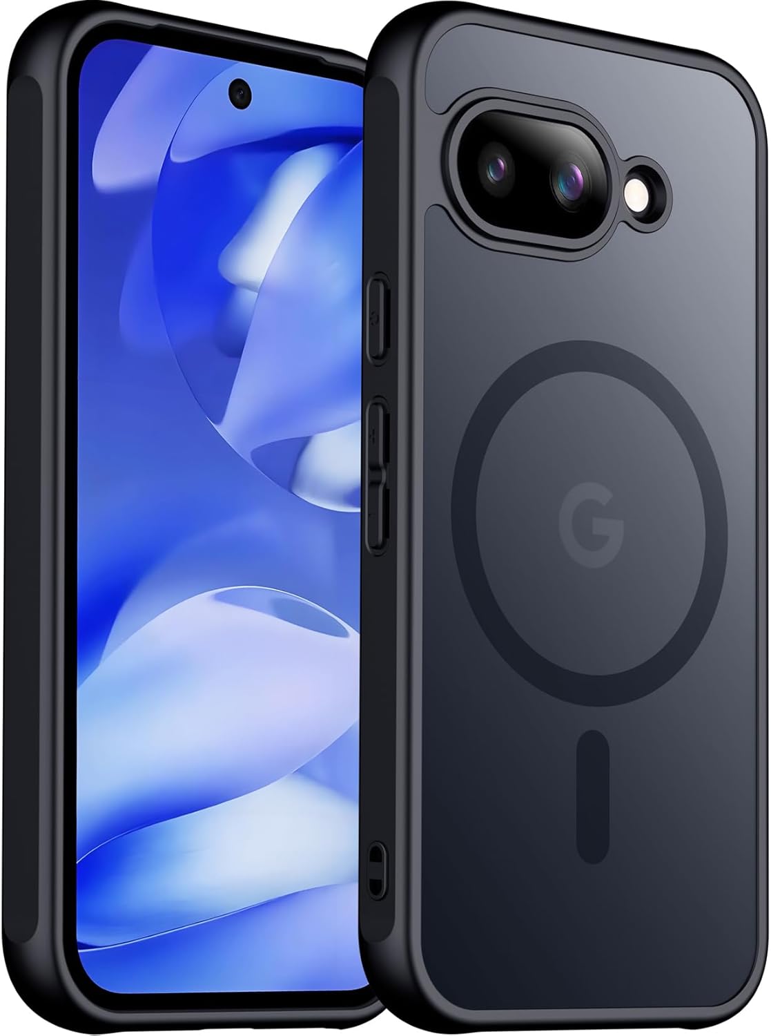 Funda magnética para Google Pixel 10/Pixel 10 Pro, protección contra caídas de grado militar, delgada, translúcida, mate, a prueba de golpes y antihuellas, para Pixel 10/10 Pro, color negro