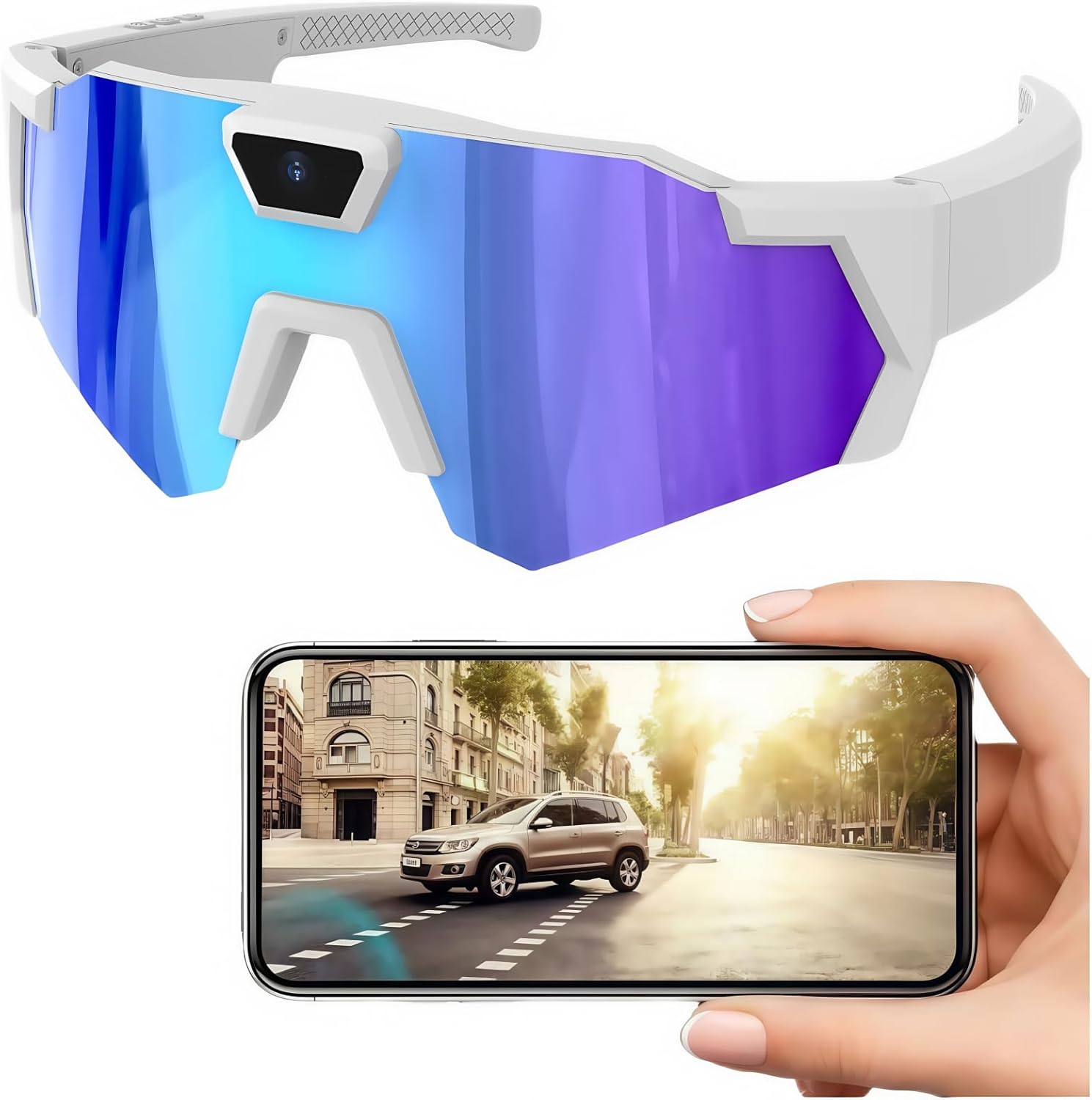 Lentes con cámara inteligente para deportes al aire libre, grabación de vídeo HD