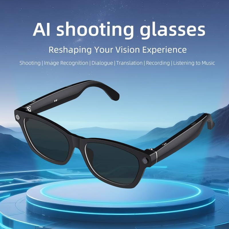 Lentes con cámara inteligente con IA: grabación de vídeo y toma de fotografías en HD 1080P
